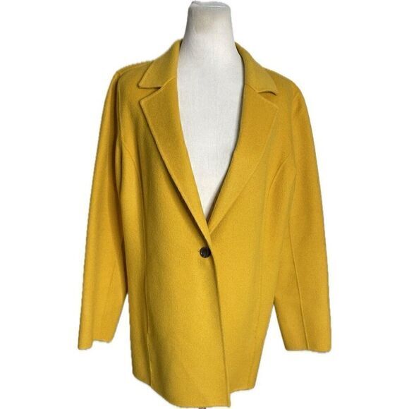 Talbots Mustard Yellow Double Faced Wool-Blend Jacket Size 16‎ - Picture 1 of 4
